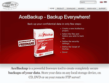 Tablet Screenshot of acebackup.com
